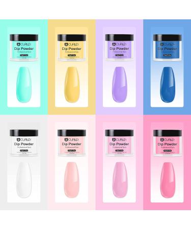 CURKEY Nail Dip Powder Kit - 8 Vibrant Colors Starter Set for DIY French Nail Art at Home - Buy Online on GoSupps.com