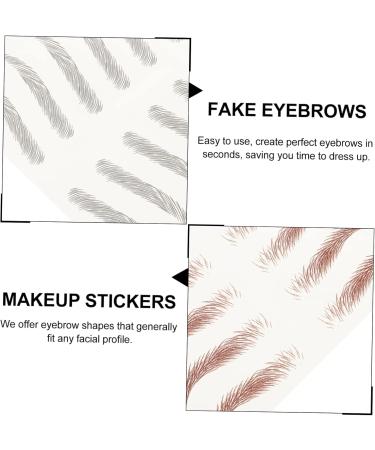 FRCOLOR Eyebrow Sticker Decor 8 Sheets Imitation Eco Eyebrow Sticker Waterproof Makeup Eyebrow Sticker 6d Cosmetic Applique - Buy Online on GoSupps.com