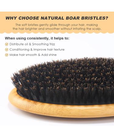 Bestool Hairbrush - Wild Boar Bristle Bamboo Paddle for Women Men & Children | Improve Hair Texture for Thin & Fine Hair - Buy Online on GoSupps.com