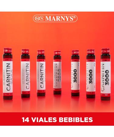  Marnys L-Carnitine liposomade Carnitin 3000 14 vials helps energy metabolism at muscle level - Buy Online on GoSupps.com