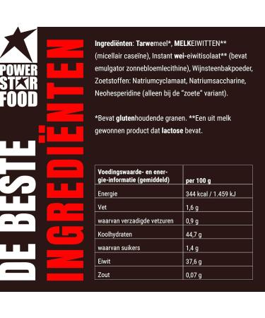 Powerstar Protein Pancakes Natur | 1000g Low Fat Pancake & Waffle Mix | 37.6% Protein | Only 1.4% Sugar | Ideal for Muscle Building Breakfast & Snack - Buy Online on GoSupps.com