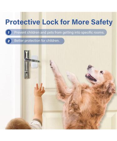 Childproof Self-Adhesive Door Handle Lock - 2Pcs White | Alyvisun - Buy Online on GoSupps.com