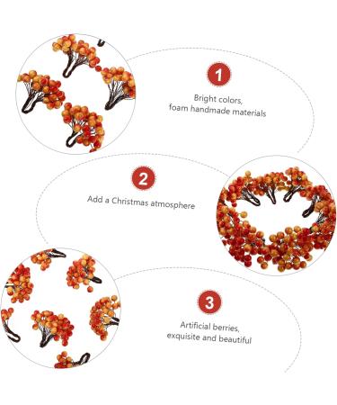 ABOOFAN 20 Bunches Simulated Small Berries Christmas Pine Picks Artificial Berry Stem Holiday Decorations for Home Christmas Berry Branch Decor Environmental Foam Red Berries Household - Buy Online on GoSupps.com