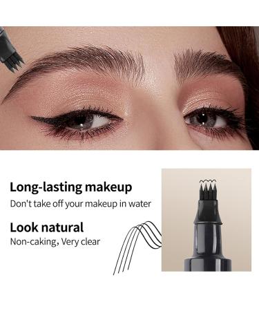 Buy Black Microblading Eyebrow Pen - 2-in-1 Waterproof Dual-Ended Tool for Natural-Looking Brows | Lasts All Day - International Shipping Available - Buy Online on GoSupps.com