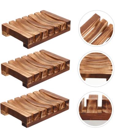 Amosfun 6 Pcs Wooden Soap Dish Coaster Holder Sink Sponge Holders Wooden Stand Toilet Soap Shower Soap Dish Wood Soap Case Shower Rod Holders Sponge Soap Sponge Sink Holder Hollow Soap Box - Buy Online on GoSupps.com