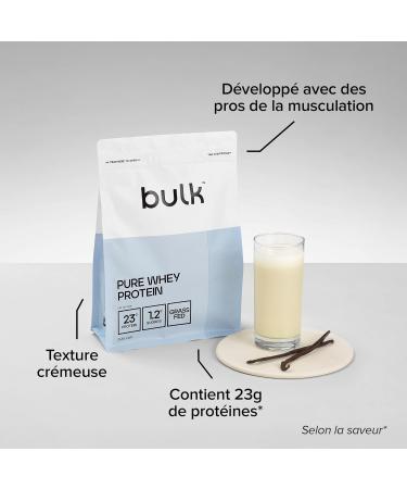 Bulk Pure Whey Prot ine en Poudre | Lait de C r ales la Cannelle | 22g Prot ines 5g BCAA portion | Shake | Faible en sucre | Favorise la croissance la r cup ration musculaires | M lange facile | 1kg - Buy Online on GoSupps.com