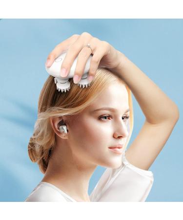 Rechargeable Waterproof Scalp Massager - Dilwe Head Massage Device with 4 Rotating Heads for Plump Hair | International Shipping Available - Buy Online on GoSupps.com