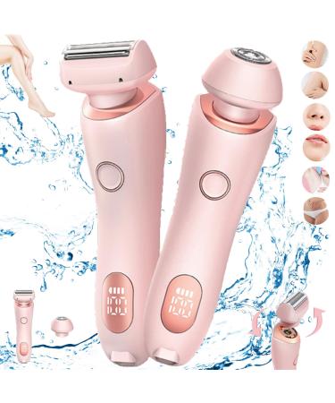 Elunara SilkGlide Pro Elunara Razor Duskofficial Razor Elunara Shaver Dusk Official Razor Duskofficial Shaver Wet & Dry 2 in 1 Electric Shaver Razors for Women (Pink)