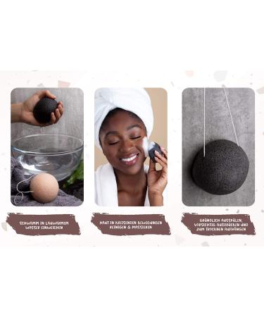 Konjac Sponge Set Luvia | Natural Facial Cleansing & Peeling | Vegan Gentle for Sensitive Skin - International Shipping - Buy Online on GoSupps.com