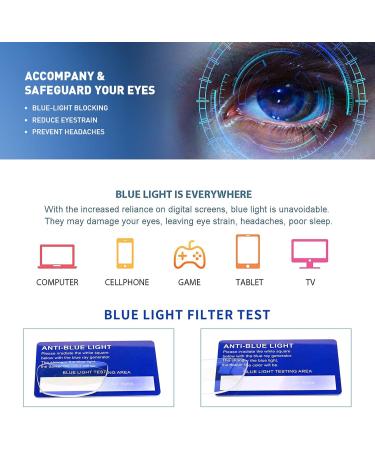 2 Pack Blue Light Blocking Progressive Multifocus Reading Glasses for Women & Men - Spring Hinge Mix Colors 2.0x - Buy Online on GoSupps.com