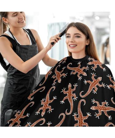 Buy Brown Lizards Professional Hair Cutting Cape - Salon Apron with Snap Closure for Barbers & Hairdressers | International Shipping - Buy Online on GoSupps.com