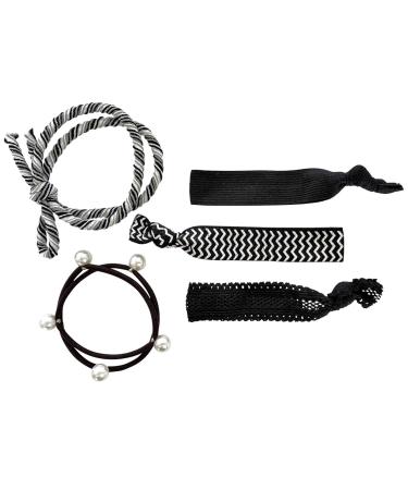 HAARallerliebst Hair Ties Bracelets Set - 5 Pieces in Pink & Black with Storage Box - Perfect for International Shipping - Buy Online on GoSupps.com