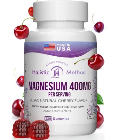 Magnesium Gummies Supplement for Adults and Kids - 400MG per Serving - 120 Vegan Citrate Magnesium Vitamin for Stress Relief, Better Sleep, Calm Mood - Maximum Absorption - 100MG/ Gummy 120 Count (Pack of 1)