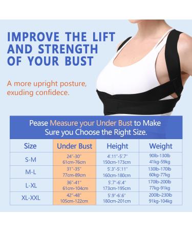Focuswell Posture Corrector | Adjustable Back Brace for Women | Black S-M Size | Shoulder Neck Back Pain Relief Support - Buy Online on GoSupps.com