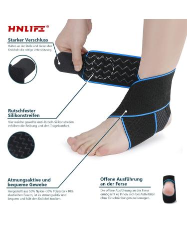 Buy Hnlife Adjustable Breathable Foot Bandage - Perfect Ankle Support for Sports Running Hiking & Mountaineering - One Size Fits All (Blue) - Buy Online on GoSupps.com