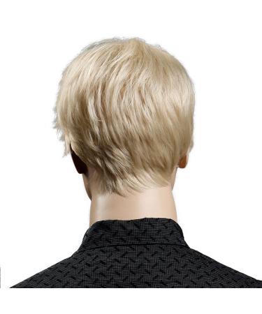 HAIRSW 6inch Short Blonde Wig for Men | Natural Straight HairStyle | Heat Resistant Fiber - Buy Online on GoSupps.com