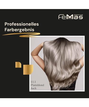 Femmas Platinum Blonde Ash 11.1 - Professional Cream Hair Color with Argan Oil Keratin & Ceramids | Permanent Tint for Radiant Results | 100ml - Buy Online on GoSupps.com