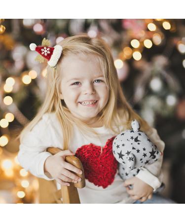 ALLY-MAGIC Christmas Hair Clip Cute Santa Hat Decor Hair Clip for Girls Red Christmas Hair Clips Barrettes Party Birthday Festival Support Baby Gifts Y6-SDMFJ(Snow&Fawn) - Buy Online on GoSupps.com