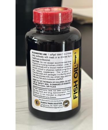 Omega 3 Fish Oil - Brain and Eyes Support Omega 3 Supplement Burpless Fish Oil Supplement w/EPA & DHA Fatty Acids 2 Bottles 120 Capsules - Buy Online on GoSupps.com