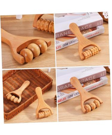 Lurrose 2-in-1 Handheld Roller Massage Device - Foot & Neck Trigger Point Wood Roller for Relaxation - Best Massage Accessories Online - Buy Online on GoSupps.com