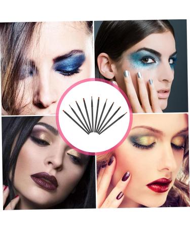 AUTSUPPL 10pcs Nose Shadow Brush Makeup Concealer Brush Single-head Brush Beauty Supply Wooden Handle Black - Buy Online on GoSupps.com