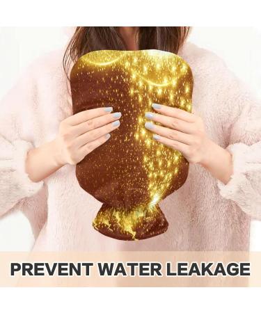 KCL Deci 2L Hot Water Bottle with Cover - Golden Christmas Tree Design | Foot Warmer Pain Relief & Heat Therapy - Buy Online on GoSupps.com