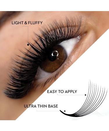 Buy 10D C Curl Premade Fans - 384 Professional Use Eyelash Extensions 0.07mm - 9mm to 16mm | International Shipping Available - Buy Online on GoSupps.com