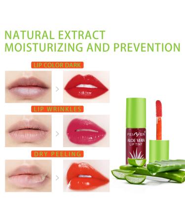 6 PCS Aloe Vera Lip Tint Stain Set - Moisturizing Waterproof Mini Liquid Lipstick | Long-lasting Korean Matte Lip Tint | Non-Sticky Plump Lip Gloss - LemonSac Velvet Lip Stain | Tinta De Labios - Buy Online on GoSupps.com