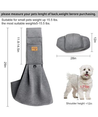 Vrbabies Dog Carrier Bag for Small Dogs | Adjustable Thick Shoulder Straps - Dark Gray - Buy Online on GoSupps.com