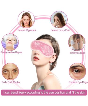 Cooling Eye Mask | Gel Pearl Cool Mask for Hot/Cold Therapy | Eye Relaxation & Sleep Aid | Reusable Pink Design - Buy Online on GoSupps.com
