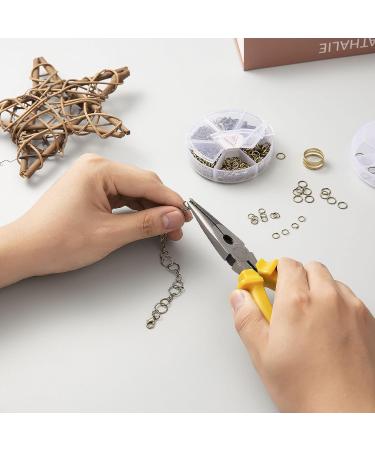 1000PCS Open Jump Rings Kit with Lobster Clasps and Opener - Gold | Handyman Crafts for Jewelry Making, Keychains, and Necklace Repair - Buy Online on GoSupps.com