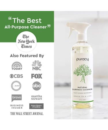 Puracy Natural Multi-Surface Cleaner 25oz (2-Pack) Lemon - Plant-Based Kitchen and Countertop Spray - Buy Online on GoSupps.com