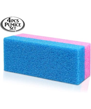 Anapoliz Pumice Bar 4-Piece Set | Dual Sided Extra Coarse Exfoliating Foot File | Heel & Feet Scrubber Sponge | Callus Remover Pedicure Tool - Buy Online on GoSupps.com