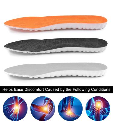3 Pairs Orthopedic Insoles for Heel Spur Relief | Breathable Shoe Inserts for Men & Women | Ideal for Hiking & Running | Size 41-42 - Buy Online on GoSupps.com
