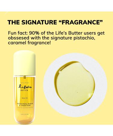 Life's Butter Body Oil - 100% Natural with Jojoba Sweet Almond Sunflower & Grapeseed Oils for Scars Stretchmarks Pregnancy Elasticity & Firming - Buy Online on GoSupps.com