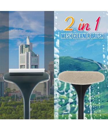 Realisticm 2 in 1 Mesh Cleaner Brush 2 in 1 Multifunctional Screen Brush Window Screen Cleaner Brush with Scraper Double Sided Wet and Dry Dual Use Extendable Removable Cleaner Brush (2pcs-D) - Buy Online on GoSupps.com