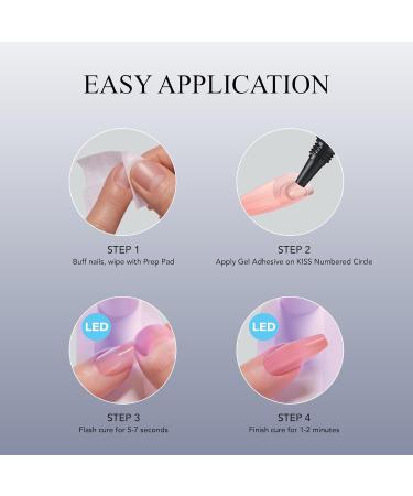 KISS Salon X-tend Starter Kit Press On-Nails Nail Glue included Pure Light White Medium Size Oval Shape 36 Ct. - Buy Online on GoSupps.com