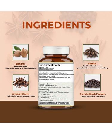 VEDIKROOTS Lavangadi Vati - for Relieving Nasal Congestion Ayurvedic Supplement for Respiratory Issues Support Healthy Digestion 240 Tab (Pack-2) - Buy Online on GoSupps.com