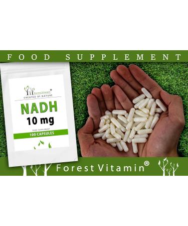 NADH - Forest Vitamin 10mg - 100 Capsules for Energy & Well-Being | International Shipping Available - Buy Online on GoSupps.com