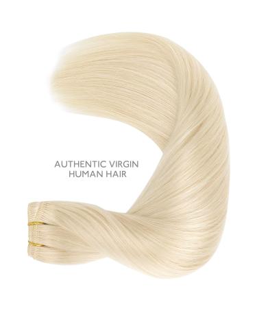 40cm 80g Platinum Blonde Remy Hair Weft Extensions | High-Quality Real Hair for Sewing | International Shipping - Buy Online on GoSupps.com