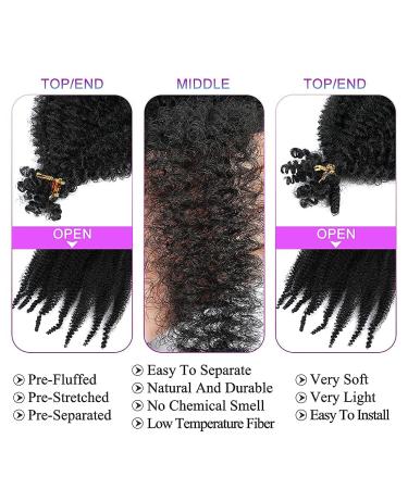 24 Inch Pre-Separated Springy Afro Twist Hair 6 Packs - Soft Synthetic Marley Twist Hair for Distressed Butterfly Locs - Ideal for Wrapping and Braiding - Black Women (1B) - Buy Online on GoSupps.com