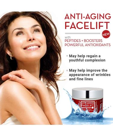 Natural Anti-Aging Facelift Cream | Ultimate Moisturizer with Retinol Peptides & Hyaluronic Acid | Smooth Fine Lines & Wrinkles | 2 OZ - International Shipping Available - Buy Online on GoSupps.com