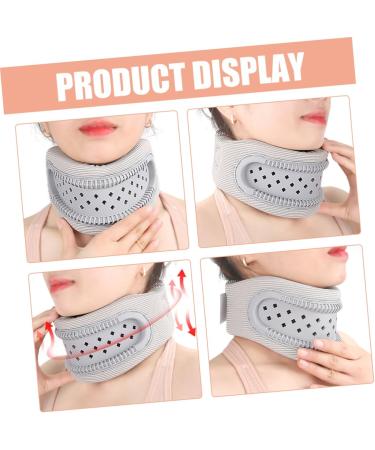 Frcolor Cervical Neck Roll - Soft Travel Support Collar Hollow Bracket Padding for Neck Protection (52.5x9.5x20cm Gray) - International Shipping Available - Buy Online on GoSupps.com