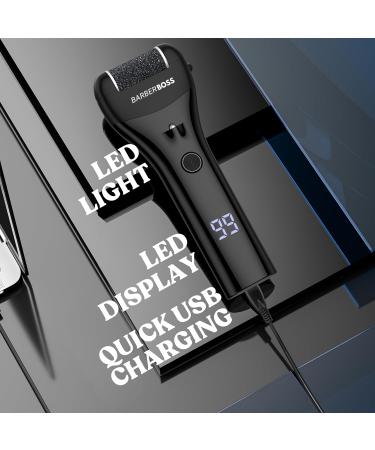 BarberBoss Electric Foot File Hard Skin Remover - Feet Hard Skin Remover Electric Foot Files for Hard Skin Premium Callus Remover for Feet Comprehensive Pedicure Set for Feet (Black) - Buy Online on GoSupps.com