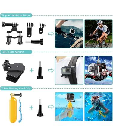 SmilePowo 48-in-1 Accessory Kit for GoPro & Action Cameras - Carrying Case Included - Buy Online on GoSupps.com