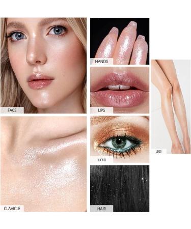 Peach Shimmer Highlighter Makeup Powder - Multi-Use Glitter for Face and Body - Buy Online on GoSupps.com