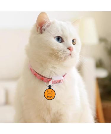 Dog Tag Personalised Dog Name Tag Custom Dog ID Tag Dog Tags for Pets Engraved Silicone Dog Tag for Cat Pet Dog Puppy Personalised Dog Collar for Cats Dogs (Pink Round) - Buy Online on GoSupps.com