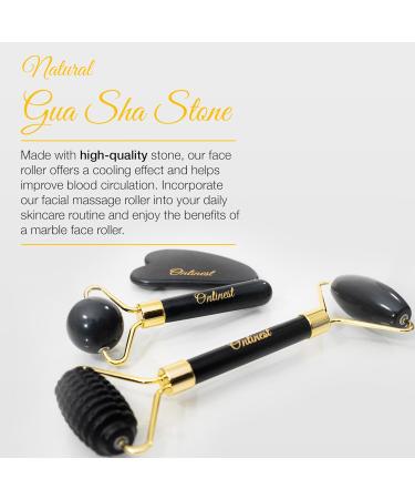 3-in-1 Skin Care Tool Set | Ultimate Facial Rejuvenation with Roller & Gua Sha | Natural Massage for Face & Neck - Buy Online on GoSupps.com
