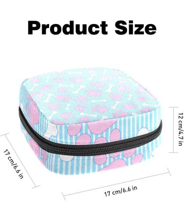 GIAPB Period Bag - Animals Paws and Bones Color5117 | Sanitary Napkin Storage & Travel Makeup Pouch - Buy Online on GoSupps.com