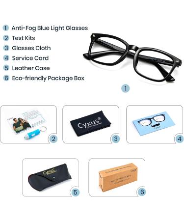 Cyxus Blue Light Filter Glasses - Anti-Blue Light No Prescription Needed Ideal for Screens - Buy Online on GoSupps.com